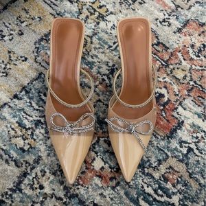 Rhinestone Bow Pointed toe heels